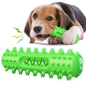 Toothbrush for Pet Dog Molar Stick Dog Chew Tooth Cleaner Brushing Stick Natural Rubber Doggy Dog Chew Toys Dog Supplies (Color: Green.)