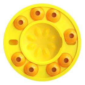 Dog Puzzle Toys Slow Feeder Interactive Increase Puppy IQ Food Dispenser Slowly Eating NonSlip Bowl Pet Cat Dogs Training Game (Color: Yellow.)