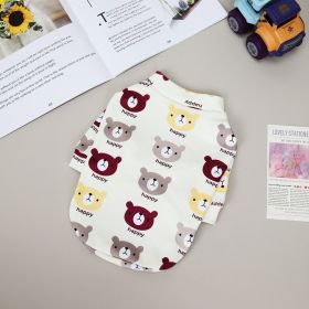 Pet clothes Dog clothes Autumn and winter new cat pet clothes Two leg sweater 22 Happy bear bottoming shirt (Size: L, Colour: 22 Happy Bear Undercoat - Red)