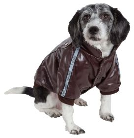 Wuff-Rider Fashion Suede Stitched Pet Coat (Size: X-Small)
