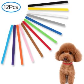Adjustable Double-Sided Whelping Puppy ID Collars – 12 Color Pet ID Bands (Sizing: large)