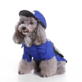 Pet Life 'Pawlice Pawtrol' Police Pet Dog Costume Uniform (Color: Blue., Sizing: X-Large)