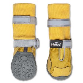 Dog Helios 'Traverse' Premium Grip High-Ankle Outdoor Dog Boots – Superior Traction, Comfort, and Protection for All Terrains (Color: Yellow., Sizing: small)