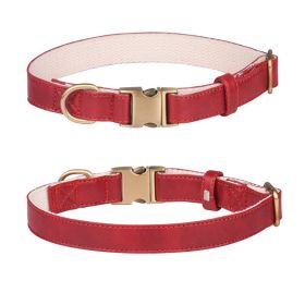 Leather dog collar; Leather Dog Collar Soft Padded Breathable Adjustable Tactical Pet Collar with Durable Metal Buckle for Small Medium Large Dogs (Size: S code, Colour: Leather)