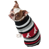 Dog Patterned Stripe Fashion Ribbed Turtle Neck Pet Sweater