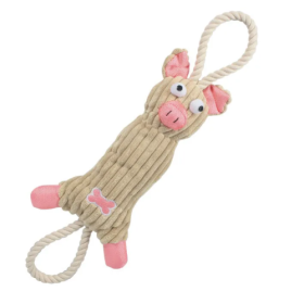 Jute And Rope Plush Pig - Pet Toy (Color: DT7PK)