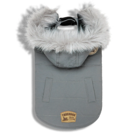 Touchdog 'Eskimo-Swag' Duck-Down Parka Dog Coat (Size: X-Small, Color: Gray.)