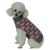 Fashion Weaved Heavy Knit Designer Ribbed Turtle Neck Dog Sweater