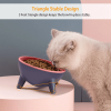 Raised Tilted Elevated Cat Food Bowl Pet Backflow Prevention Water Dish Feeding Bowl for Cats Small Dogs