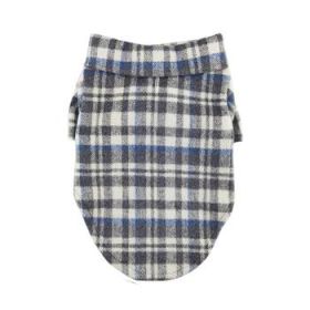 Flannel Dog Shirt (Size: Small, Color: Blue and Gray Plaid)