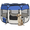 Foldable Dog Playpen with Carrying Bag 35.4"x35.4"x22.8"