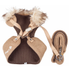 Pet Life Luxe 'Furracious' 2-In-1 Mesh Reversed Adjustable Dog Harness-Leash W/ Removable Fur Collar