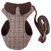 Pet Life Luxe 'Houndsome' 2-In-1 Mesh Reversible Plaided Collared Adjustable Dog Harness-Leash