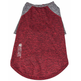 Pet Life Active 'Hybreed' 4-Way Stretch Two-Toned Performance Dog T-Shirt (Size: X-Large, Color: Maroon)