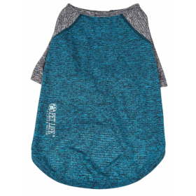 Pet Life Active 'Hybreed' 4-Way Stretch Two-Toned Performance Dog T-Shirt (Size: Small, Color: Teal)