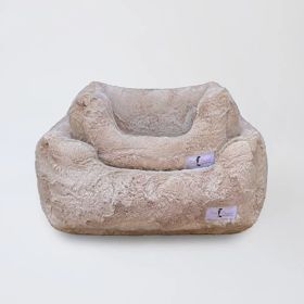 Cuddle Dog Bed (Size: SM, Color: Latte)