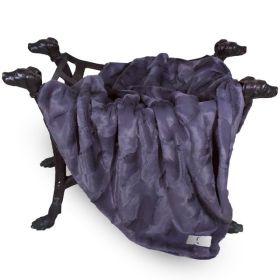 Luxe Dog Blanket (Size: Throw, Color: Pewter)