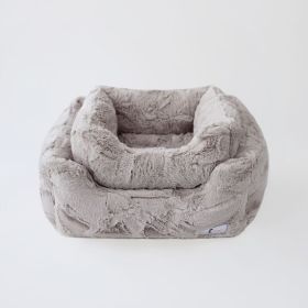 Luxe Dog Bed (Size: SM, Color: Taupe)