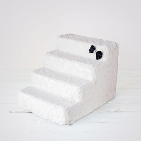 Luxury Pet Stairs (Size: 4- Step, Color: Classy Ivory)
