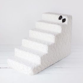 Luxury Pet Stairs (Size: 6 - Step, Color: Classy Ivory)