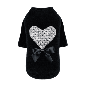 Oh my Heart Dog Sweater (Size: M, Color: Black.)