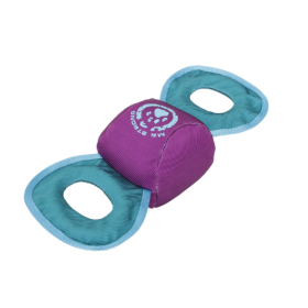Pet Life Chompter Dura-Chew Tough Water Resistant Plush Chew Tugging Dog Toy (Colour: Purple/Blue)