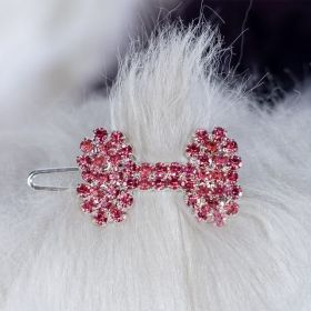 Crystal Bone Barrette (Color: Pink)