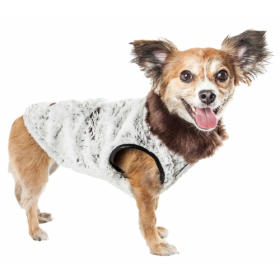 Pet Life Luxe 'Purrlage' Pelage Designer Fur Dog Coat Jacket (Size: Large)