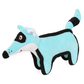 Pet Life Foxy-Tail Quilted Plush Animal Squeak Chew Tug Dog Toy (Color: Blue.)