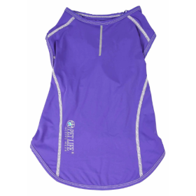Pet Life Active 'Racerbark' 4-Way Stretch Performance Active Dog Tank Top T-Shirt (Size: X-Large, Color: Purple)