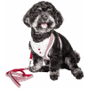 Pet Life Luxe 'Spawling' 2-In-1 Mesh Reversed Adjustable Dog Harness-Leash W/ Fashion Bowtie