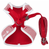 Pet Life Luxe 'Spawling' 2-In-1 Mesh Reversed Adjustable Dog Harness-Leash W/ Fashion Bowtie