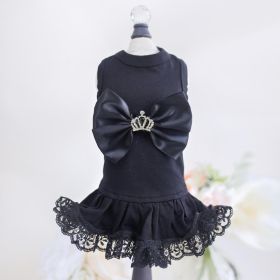 Royal Princess Dog Dress (Size: S, Color: Black.)