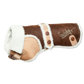 Touchdog Original Sherpa-Bark Designer Fashion-Forward Dog Coat (Size: Large, Color: Brown.)