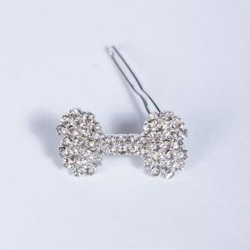 Crystal Bone Barrette (Color: Silver.)