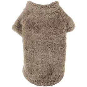 Soft Plush Pullover (Size: Large, Color: Soft Brown)