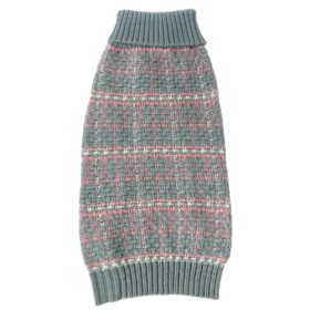 Vintage Symphony Static Fashion Knitted Dog Sweater (Size: Large, Color: Gray.)