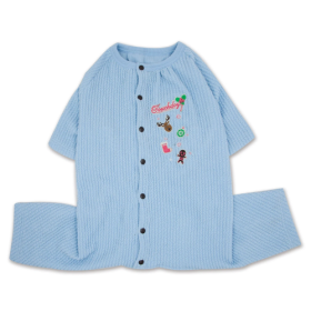 Touchdog 'Ciesta-Luxe' Designer Full Body Thermal Pet Dog Jumpsuit Pajamas (Size: Medium, Color: Blue.)