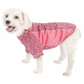 Pet Life Active 'Warf Speed' Heathered Ultra-Stretch Sporty Performance Dog T-Shirt (Size: Small, Color: Pink.)