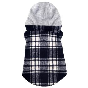 Weekender Dog Sweatshirt Hoodie (Size: X-Large, Color: Black and White Plaid)