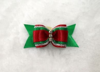 Christmas Bow (Color: Red & Green)